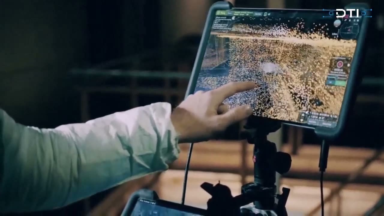 Inspectiedata als 3D-pointcloud bekeken op tablet